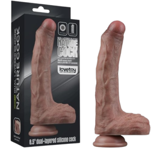 8.5" Realistic Foreskin Uncut Dildo